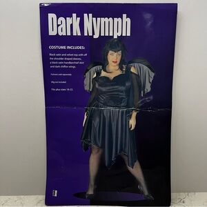 Dark Nymph Sexy Plus Size Costume Halloween Pony Express Creations Goth Evil